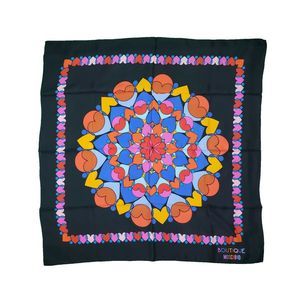 Boutique Moschino Heart Mandala Silk Scarf